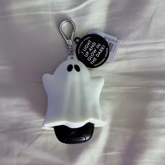 Bath and Body work GLOW IN THE DARK Ghost  pocket sanitzer holder - Picture 4 of 5